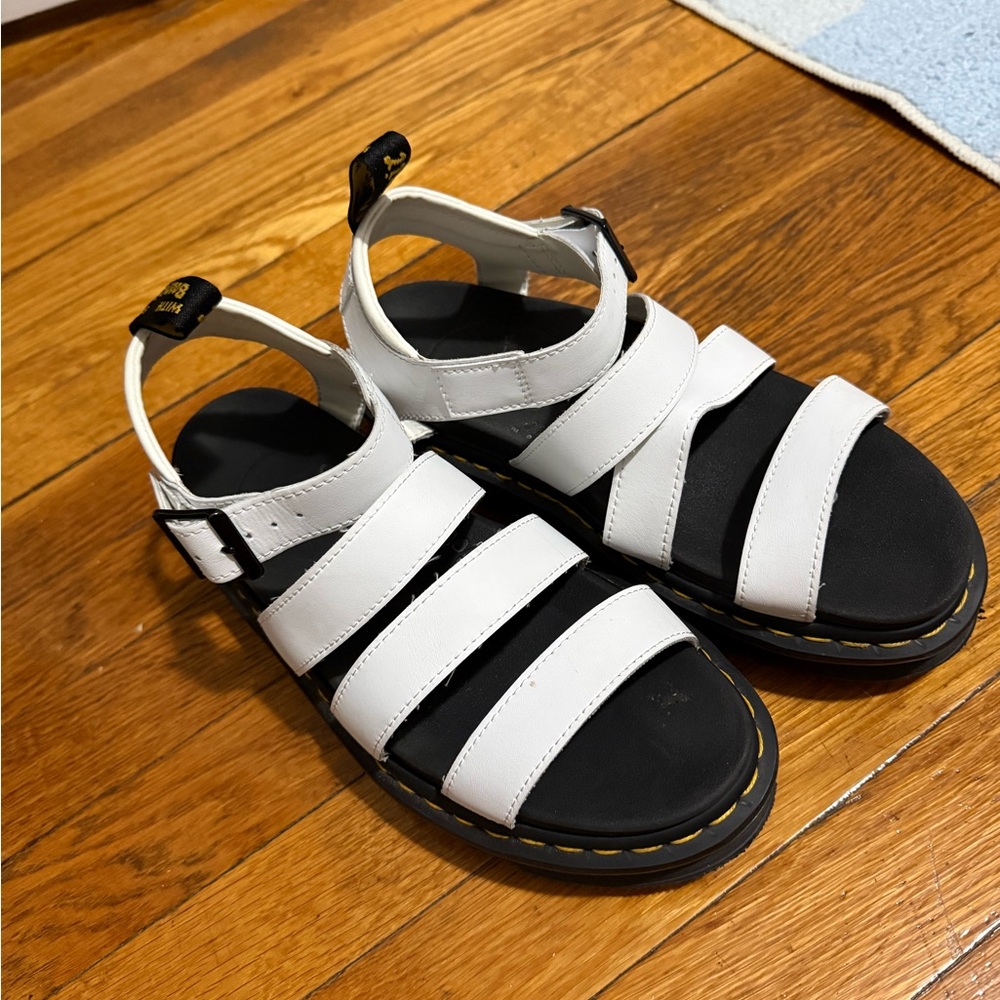 Dr. Martens White and Black Platform Sandals - Picture 4 of 6
